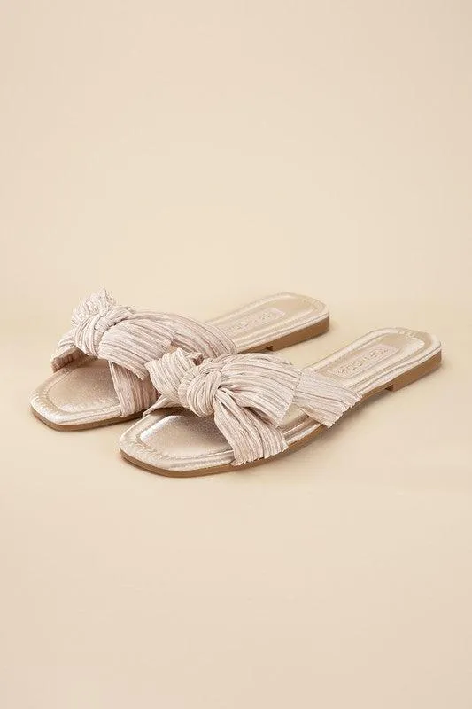 Womens Sandals Style No. Gemma-66 Bow Flat Slides
