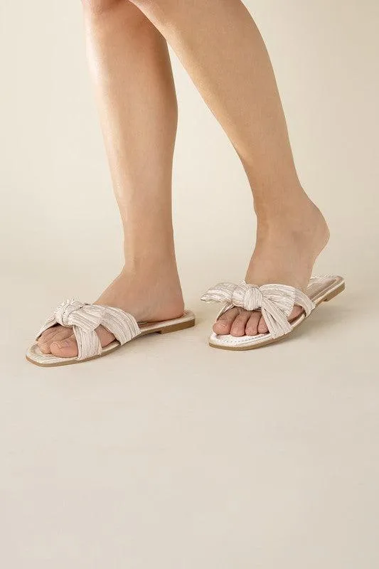 Womens Sandals Style No. Gemma-66 Bow Flat Slides
