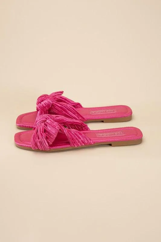 Womens Sandals Style No. Gemma-66 Bow Flat Slides