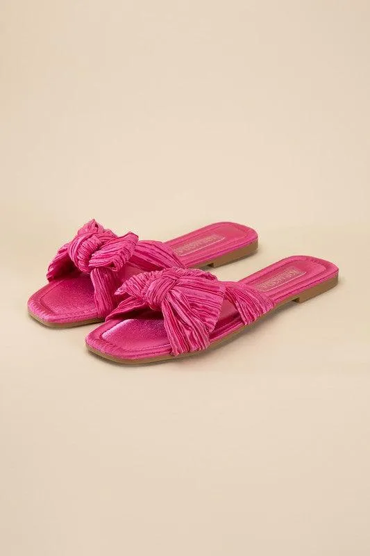 Womens Sandals Style No. Gemma-66 Bow Flat Slides