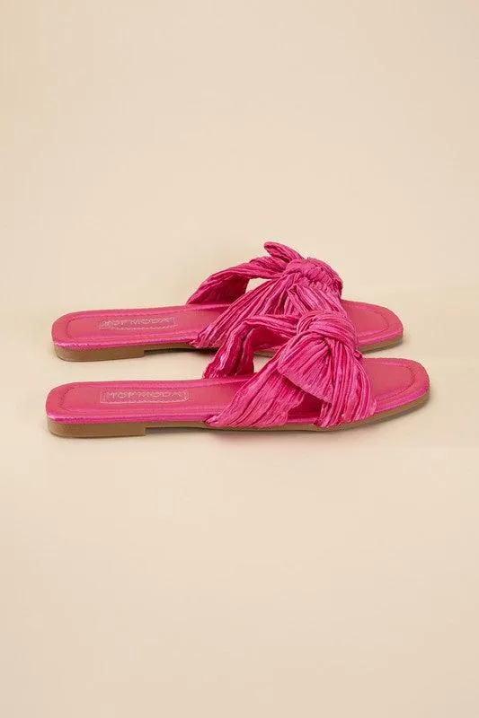 Womens Sandals Style No. Gemma-66 Bow Flat Slides