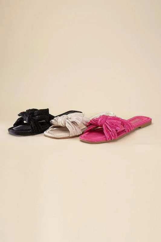 Womens Sandals Style No. Gemma-66 Bow Flat Slides