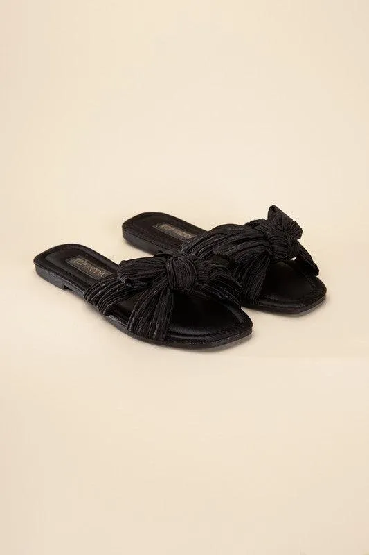 Womens Sandals Style No. Gemma-66 Bow Flat Slides