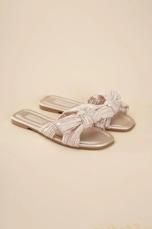 Womens Sandals Style No. Gemma-66 Bow Flat Slides