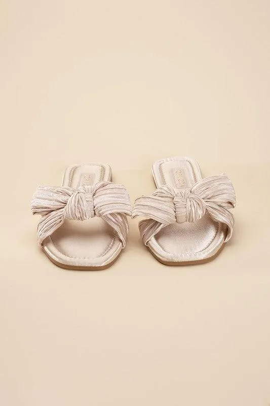 Womens Sandals Style No. Gemma-66 Bow Flat Slides