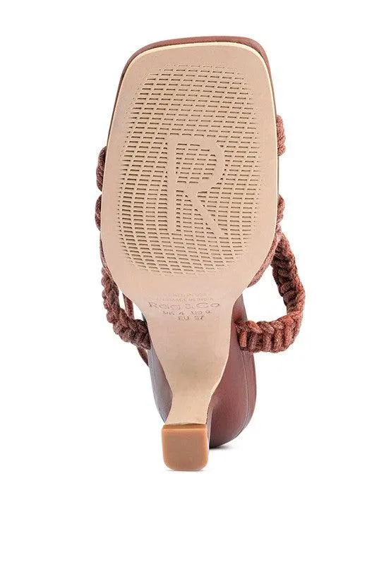 Women's Shoes Beroe Braided Handcrafted Lace Up Sandal