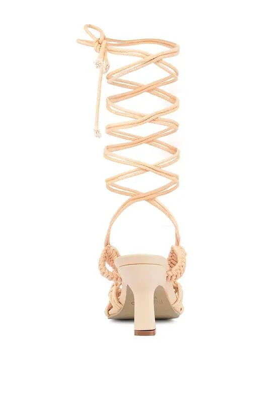 Women's Shoes Beroe Braided Handcrafted Lace Up Sandal