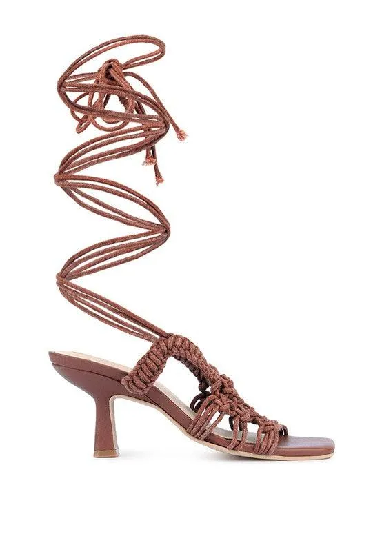 Women's Shoes Beroe Braided Handcrafted Lace Up Sandal