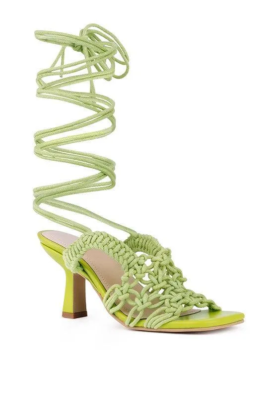 Women's Shoes Beroe Braided Handcrafted Lace Up Sandal