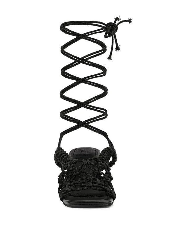 Women's Shoes Beroe Braided Handcrafted Lace Up Sandal