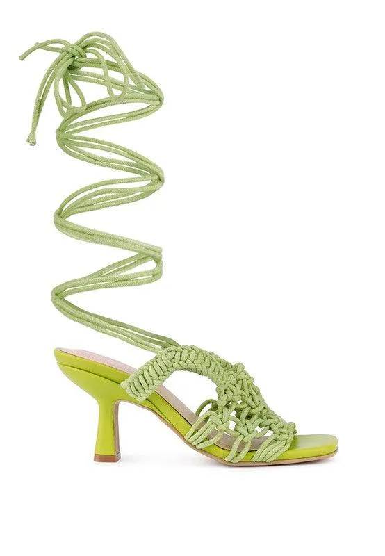 Women's Shoes Beroe Braided Handcrafted Lace Up Sandal