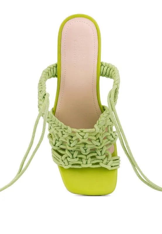 Women's Shoes Beroe Braided Handcrafted Lace Up Sandal