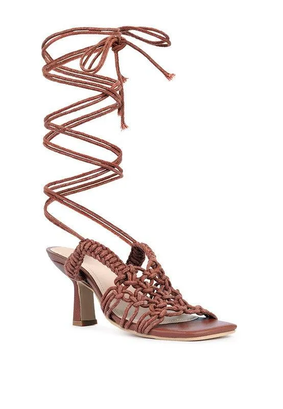 Women's Shoes Beroe Braided Handcrafted Lace Up Sandal