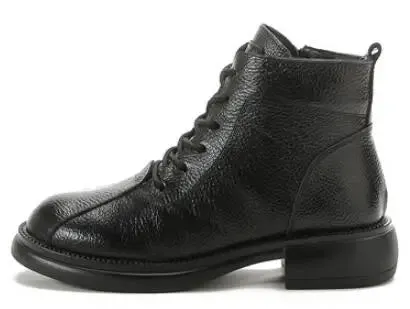 Women's Stylish Casual Leather Boots Fur/No Fur