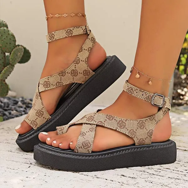 Women's Toe-Ring Cross-Strap Platform Sandals 92952953C