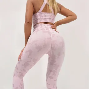 Women's Top Sports Yoga Wear 2-Piece Set Camouflage Fitness