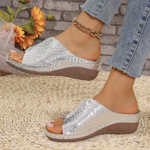 Women's Wedge Platform Slide Sandals 52285814C