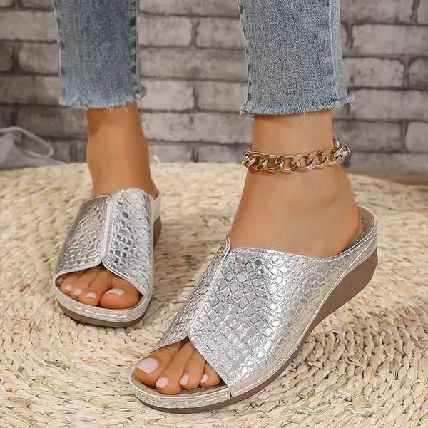Women's Wedge Platform Slide Sandals 52285814C