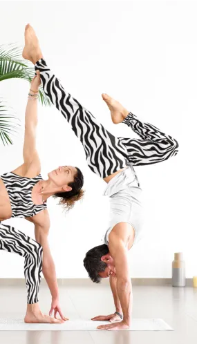 Zebra Stripe Men's Slim Fit Joggers