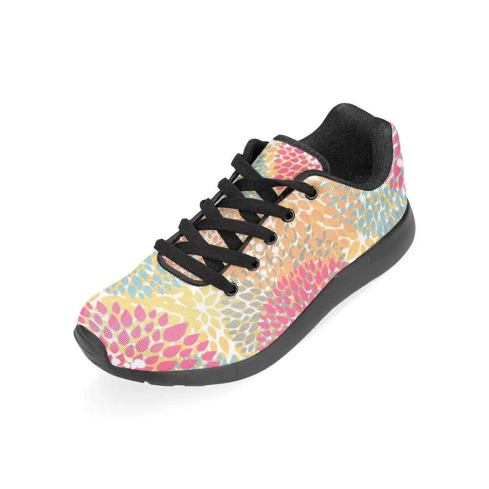 Zenzzle bright colored Floral pattern print on Women's Running shoes Casual Lightweight Athletic Sneakers US size 6-15
