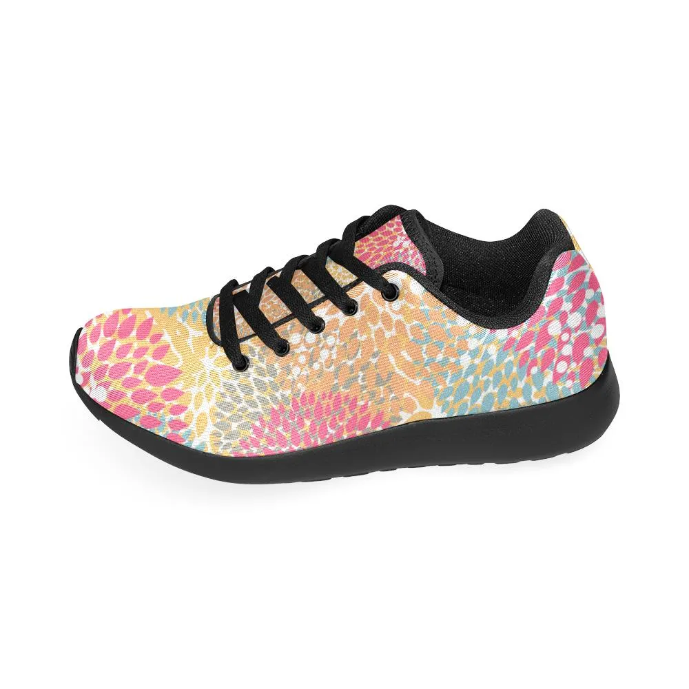 Zenzzle bright colored Floral pattern print on Women's Running shoes Casual Lightweight Athletic Sneakers US size 6-15