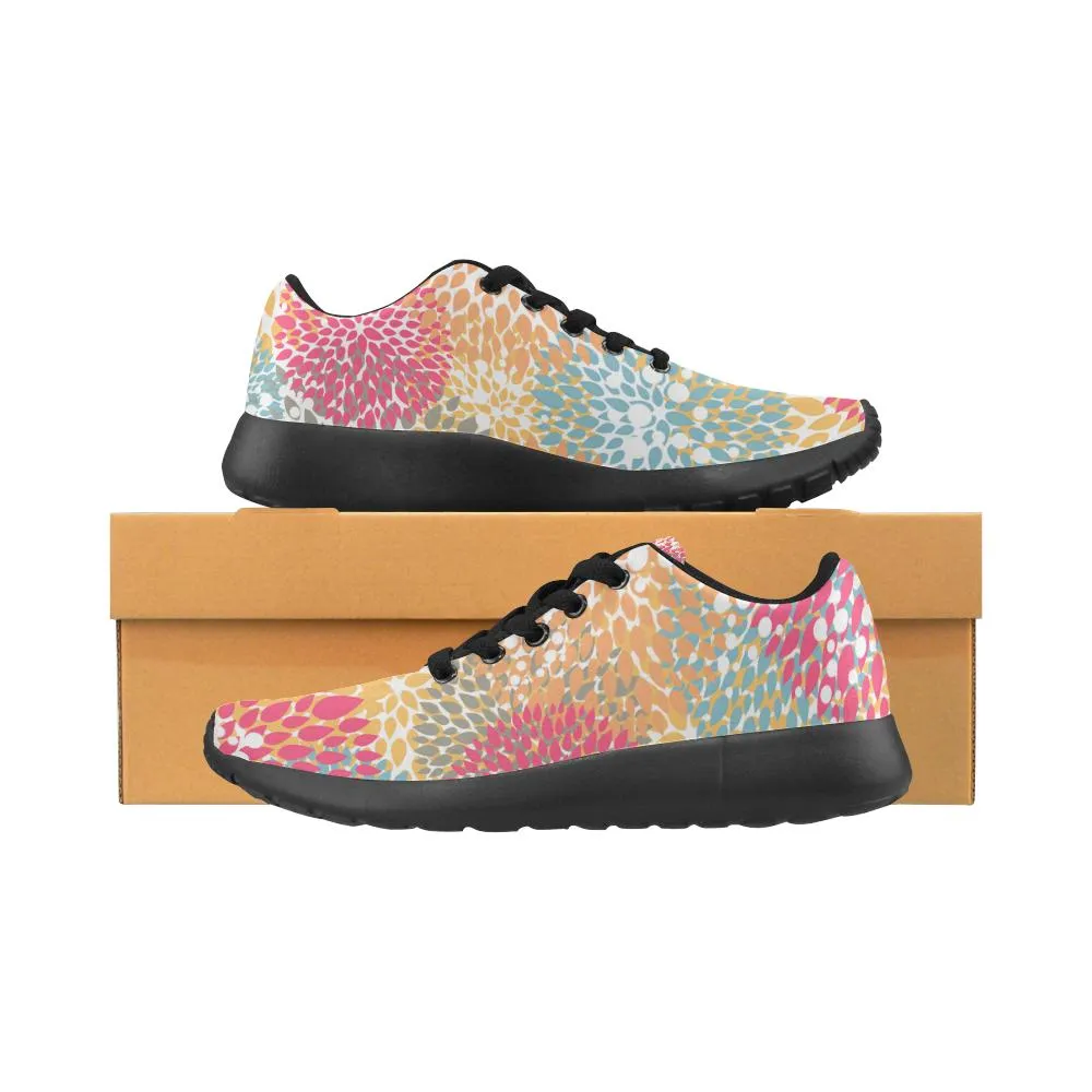 Zenzzle bright colored Floral pattern print on Women's Running shoes Casual Lightweight Athletic Sneakers US size 6-15