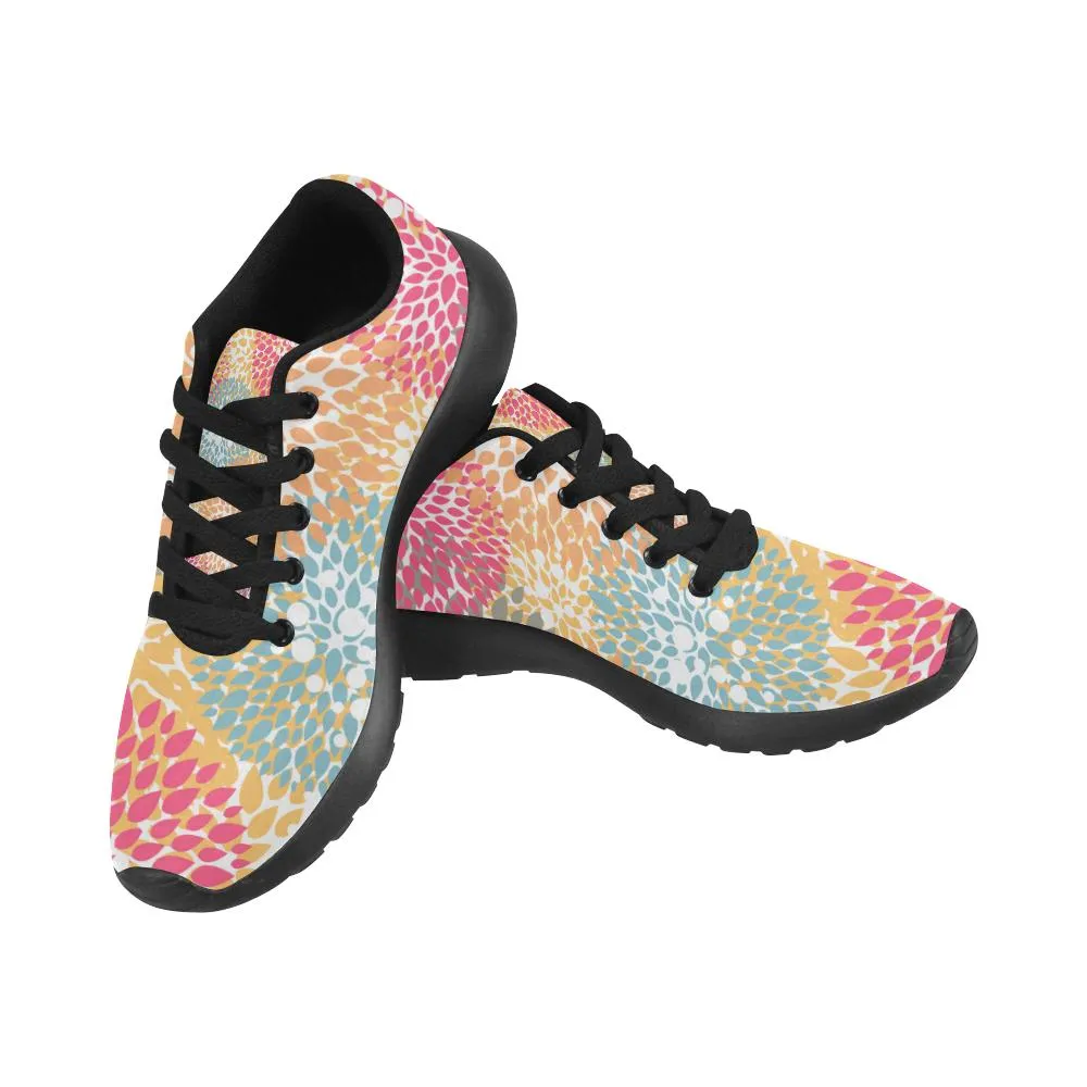 Zenzzle bright colored Floral pattern print on Women's Running shoes Casual Lightweight Athletic Sneakers US size 6-15