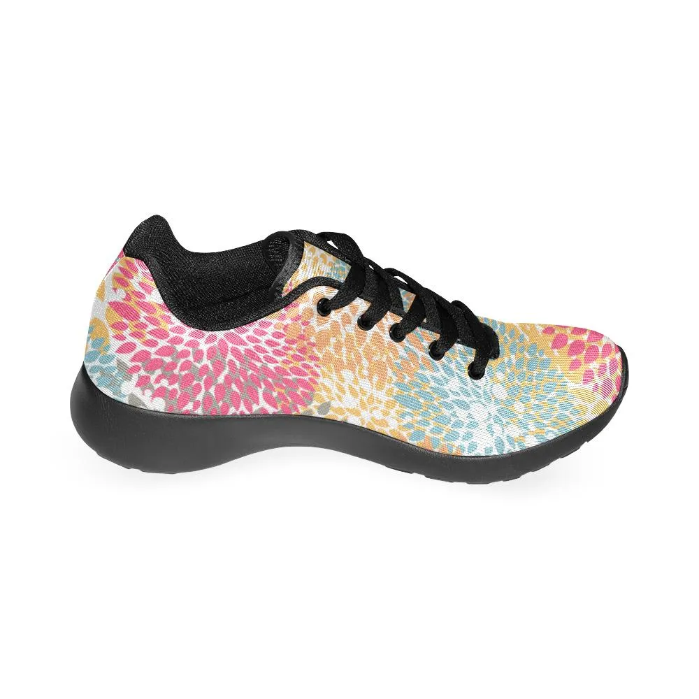Zenzzle bright colored Floral pattern print on Women's Running shoes Casual Lightweight Athletic Sneakers US size 6-15