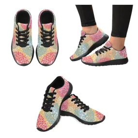Zenzzle bright colored Floral pattern print on Women's Running shoes Casual Lightweight Athletic Sneakers US size 6-15