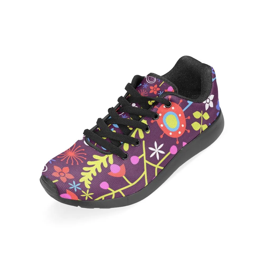 Zenzzle bright summer flowers pattern print on Women's Running shoes Casual Lightweight Athletic Sneakers US size 6-15