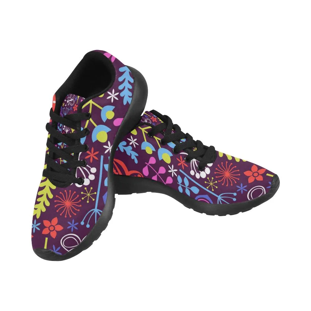 Zenzzle bright summer flowers pattern print on Women's Running shoes Casual Lightweight Athletic Sneakers US size 6-15