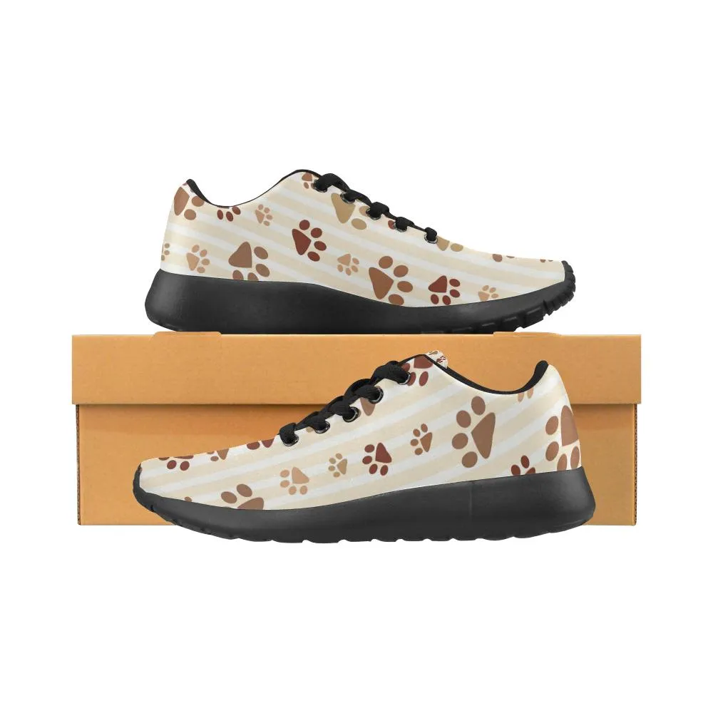 Zenzzle Brown footprints pattern print on Women's Running shoes Casual Lightweight Athletic Sneakers US size 6-15