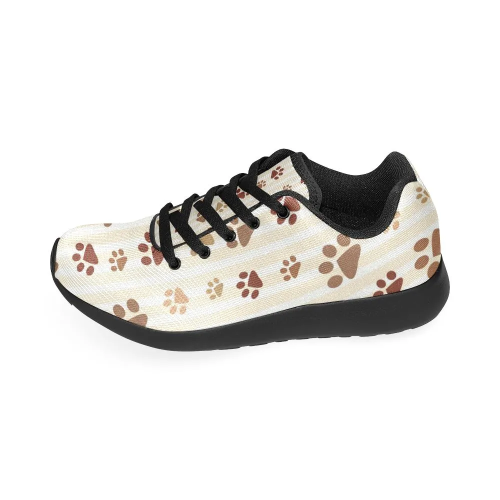 Zenzzle Brown footprints pattern print on Women's Running shoes Casual Lightweight Athletic Sneakers US size 6-15