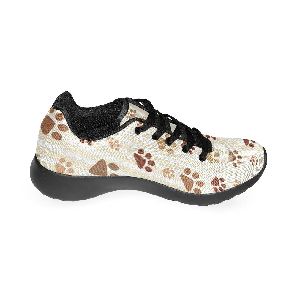 Zenzzle Brown footprints pattern print on Women's Running shoes Casual Lightweight Athletic Sneakers US size 6-15