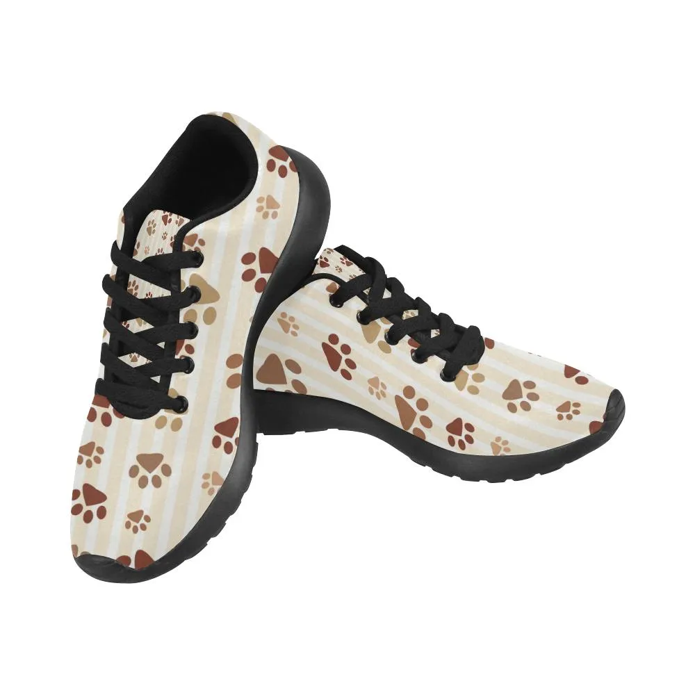 Zenzzle Brown footprints pattern print on Women's Running shoes Casual Lightweight Athletic Sneakers US size 6-15