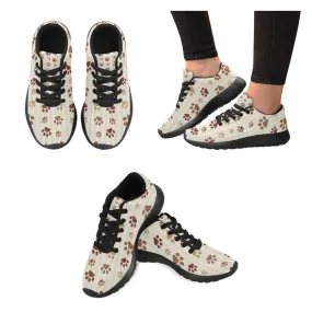 Zenzzle Brown footprints pattern print on Women's Running shoes Casual Lightweight Athletic Sneakers US size 6-15