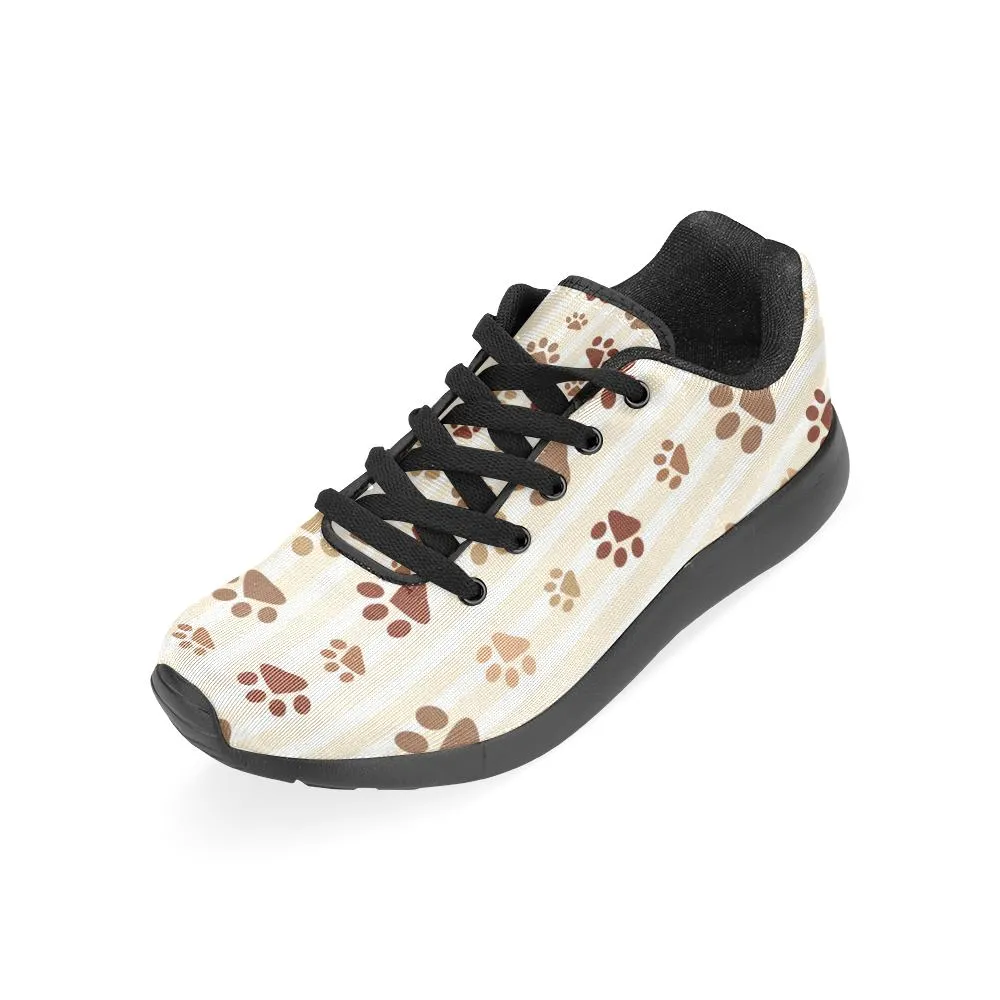 Zenzzle Brown footprints pattern print on Women's Running shoes Casual Lightweight Athletic Sneakers US size 6-15