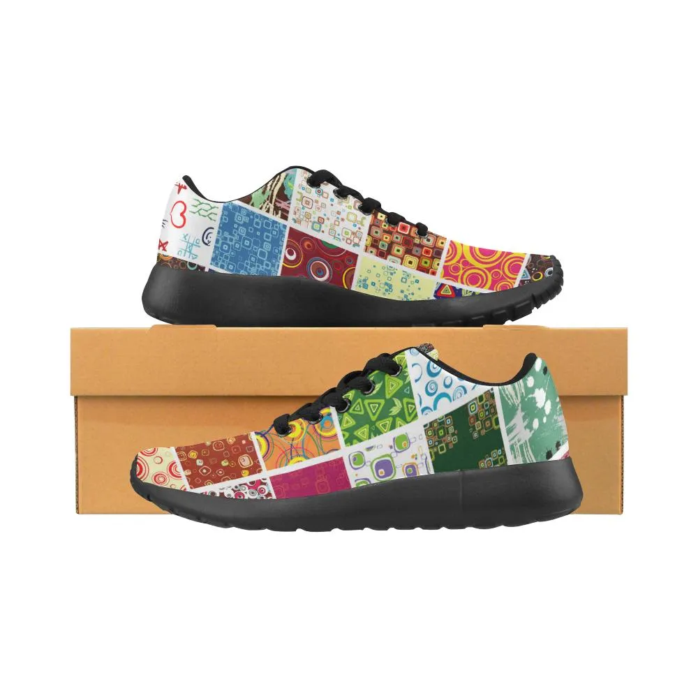 Zenzzle colored set pattern print on Women's Running shoes Casual Lightweight Athletic Sneakers US size 6-15