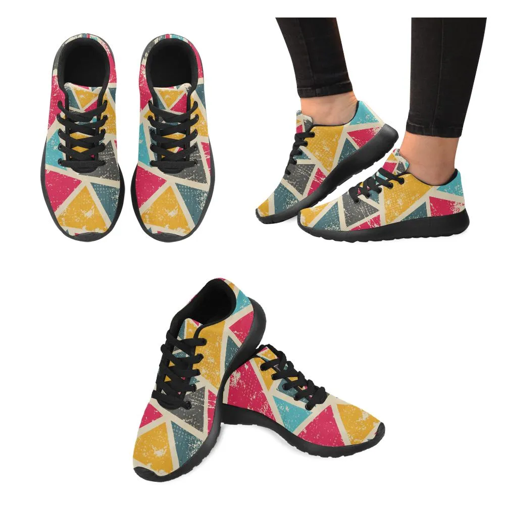 Zenzzle colored triangle pattern Women's Running shoes Casual Lightweight Athletic Sneakers US size 6-15