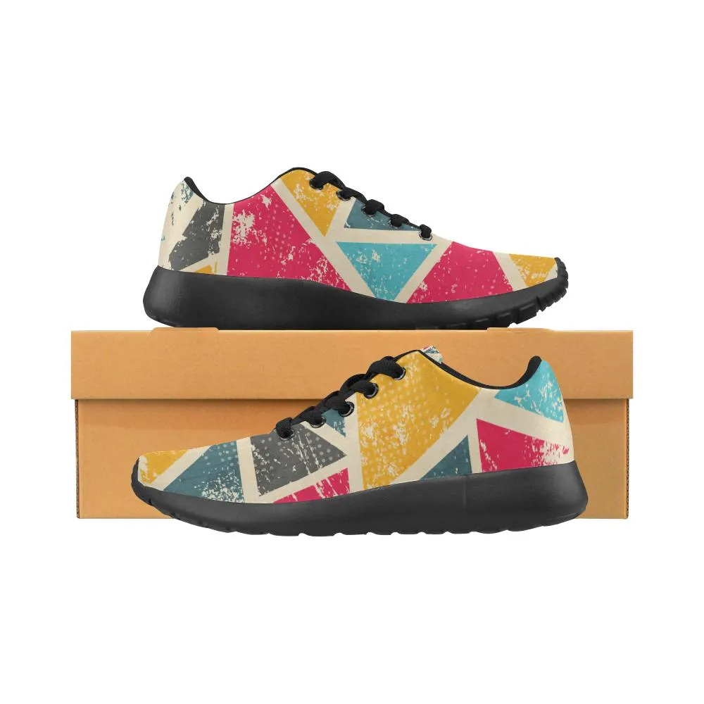 Zenzzle colored triangle pattern Women's Running shoes Casual Lightweight Athletic Sneakers US size 6-15