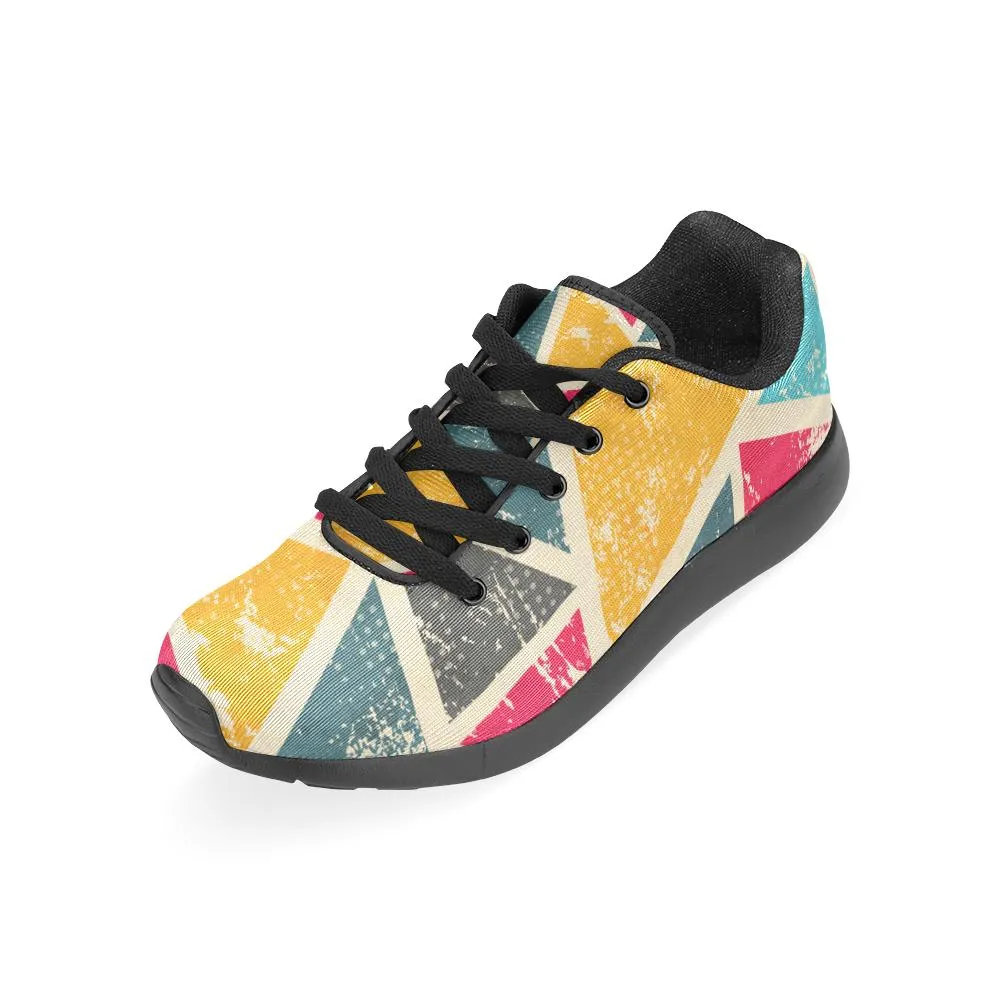 Zenzzle colored triangle pattern Women's Running shoes Casual Lightweight Athletic Sneakers US size 6-15