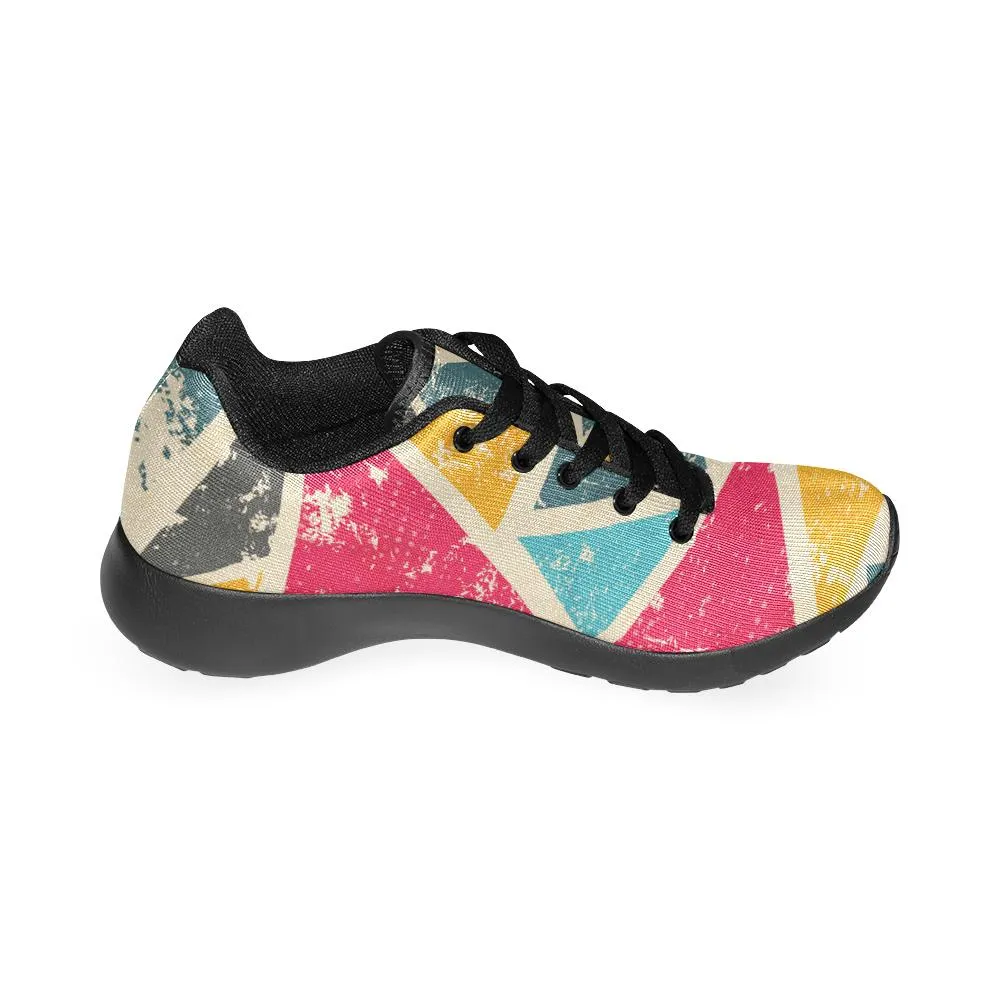 Zenzzle colored triangle pattern Women's Running shoes Casual Lightweight Athletic Sneakers US size 6-15