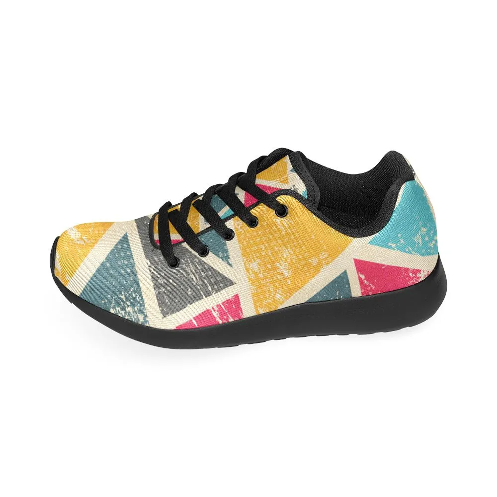 Zenzzle colored triangle pattern Women's Running shoes Casual Lightweight Athletic Sneakers US size 6-15