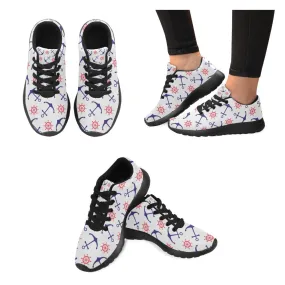 Zenzzle Colorful anchors and ship wheels print on Women's Running shoes Casual Lightweight Athletic Sneakers US size 6-15