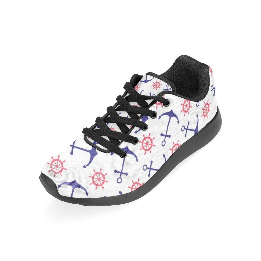 Zenzzle Colorful anchors and ship wheels print on Women's Running shoes Casual Lightweight Athletic Sneakers US size 6-15