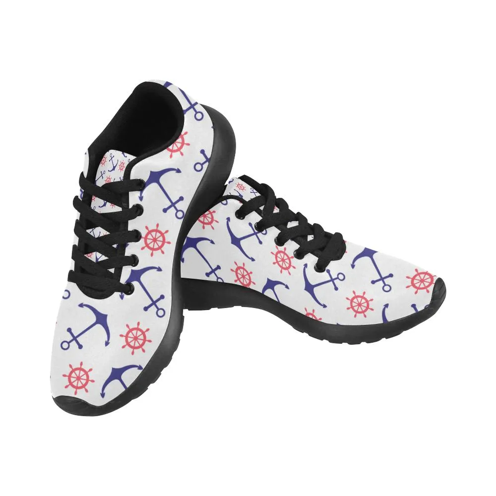 Zenzzle Colorful anchors and ship wheels print on Women's Running shoes Casual Lightweight Athletic Sneakers US size 6-15