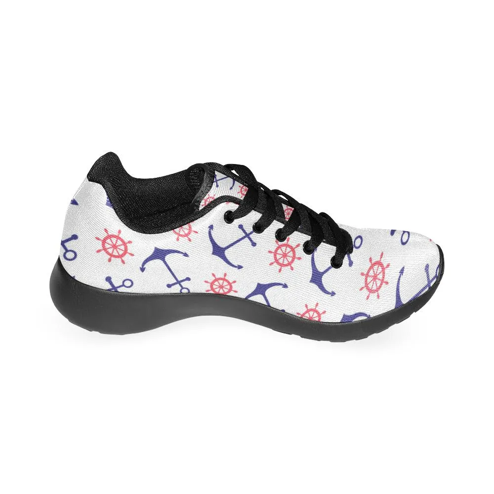 Zenzzle Colorful anchors and ship wheels print on Women's Running shoes Casual Lightweight Athletic Sneakers US size 6-15