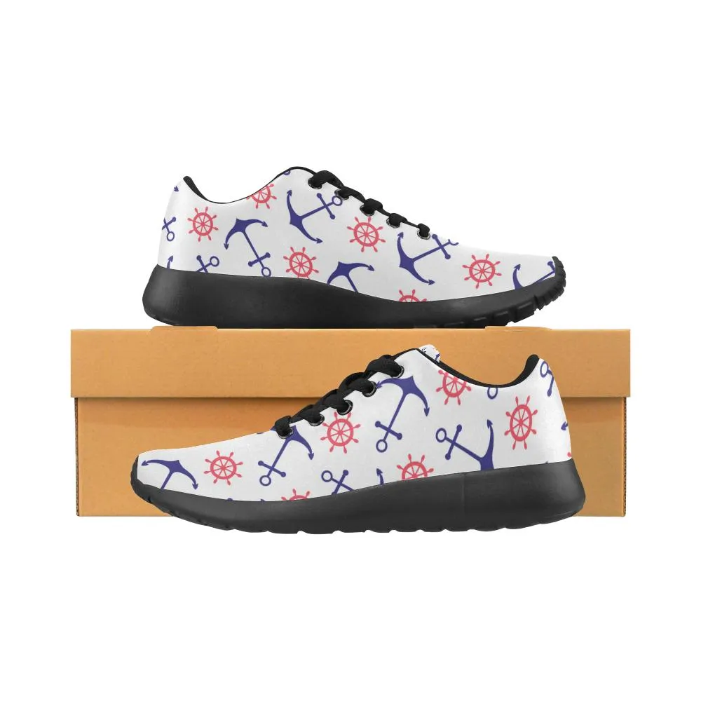 Zenzzle Colorful anchors and ship wheels print on Women's Running shoes Casual Lightweight Athletic Sneakers US size 6-15