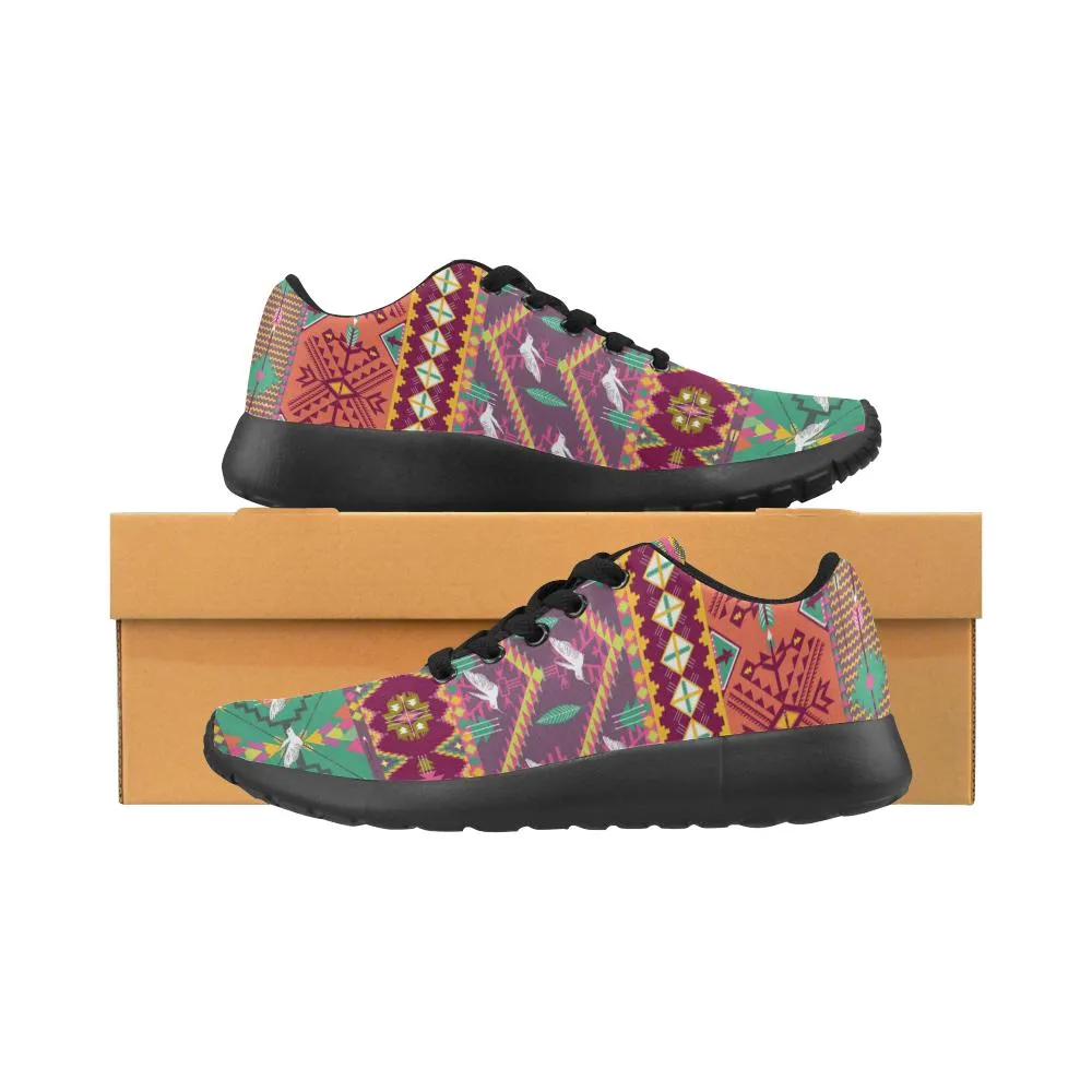 Zenzzle colorful aztec pattern with birds print Women's Running shoes Casual Lightweight Athletic Sneakers US size 6-15