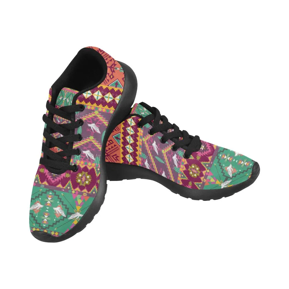 Zenzzle colorful aztec pattern with birds print Women's Running shoes Casual Lightweight Athletic Sneakers US size 6-15